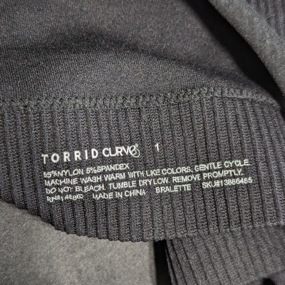 Torrid Lingerie BUNDLE Sports Bra High Rise Short Panty Microfiber Black 1X Top - Picture 6 of 10